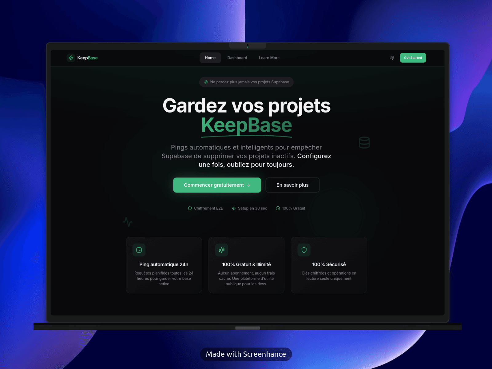 KeeBase : solution intelligente qui maintient les projets Supabase en vie
